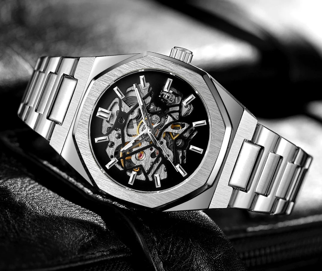 Men Mechanical Skeleton Watch