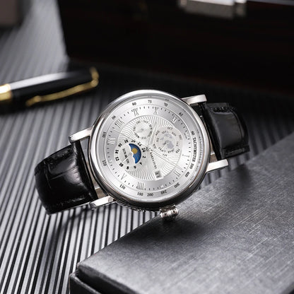 Leather Automatic Wristwatch Mechanical Watch