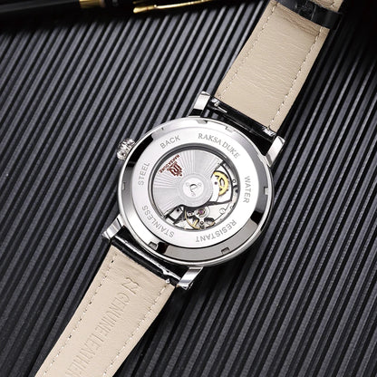 Leather Automatic Wristwatch Mechanical Watch