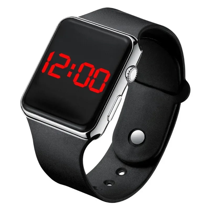 Electronic Square LED Sport Wristwatch